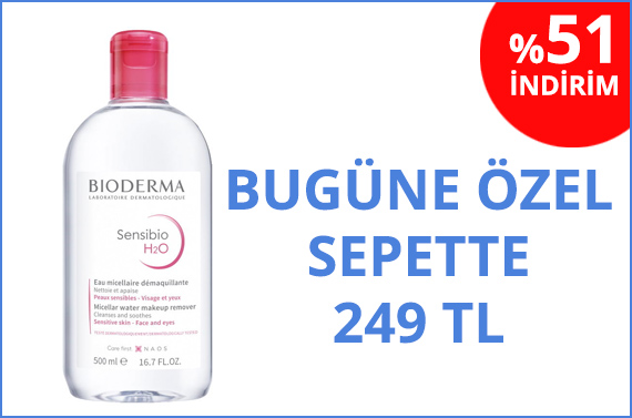 <a href="https://www.recete.com/bioderma-sensibio-h2o-500-ml-hassas-ciltler-icin-durulama-gerektirmeyen-temizleyici-misel-solusyon">Bugüne Özel Sepette 249 TL - %51 İndirim</a>