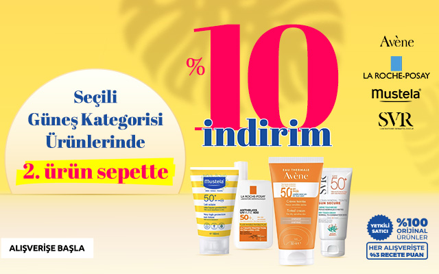 <a href="https://www.recete.com/gunes-urunleri-kampanyasi"><b>2.Ürün Sepette %10 İndirimli</b></a>