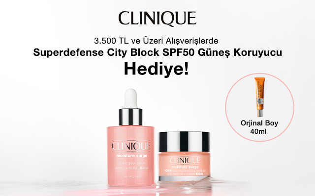 <strong><a href="https://www.recete.com/clinique">3500 TL ve Üzeri Alışverişlerde Superdefense City Block SPF 50 Günlük Şehir İçi Cilt Koruyucusu Hediye!</a></strong>