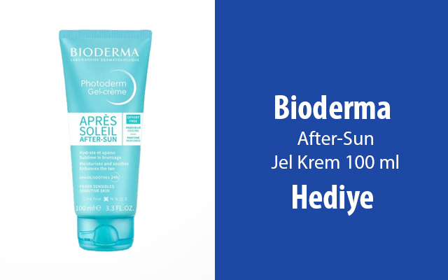 <strong><a href="https://www.recete.com/bioderma" title="2 adet ve Üzeri Alışverişlerde Bioderma After-Sun Güneş Sonrası Yatıştırıcı Jel Krem 100 ml Hediye!">Bioderma After-Sun Güneş Sonrası Yatıştırıcı Jel Krem 100 ml Hediye!</a></strong>