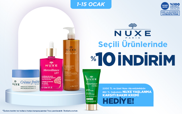  Nuxe Yaşlanma Karşıtı Krem Hediye! 