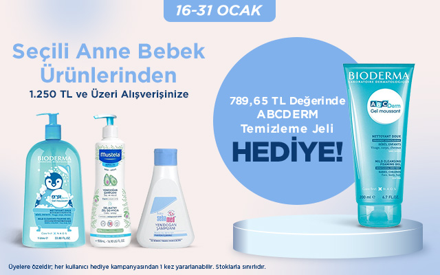 <b><a href="https://www.recete.com/anne-bebek">ABCDerm Temizleme Jeli Hediye!</a></b>