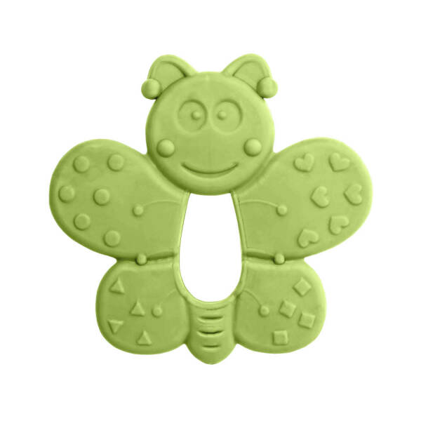 Bambino Kauçuk Yumuşak Diş Kaşıyıcı - Yeşil Kelebek - 1