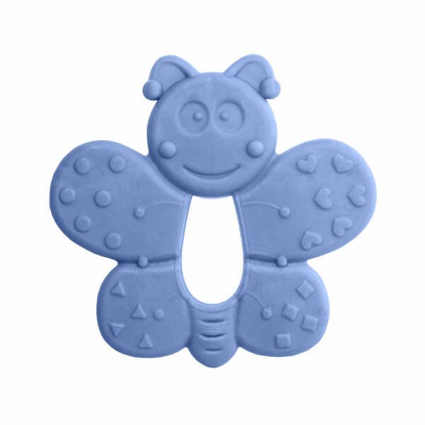 Bambino Kauçuk Yumuşak Diş Kaşıyıcı - Mavi Kelebek - 1