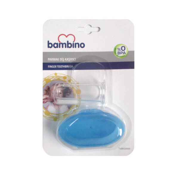 Bambino Mavi Parmak Diş Kaşıyıcı - 1