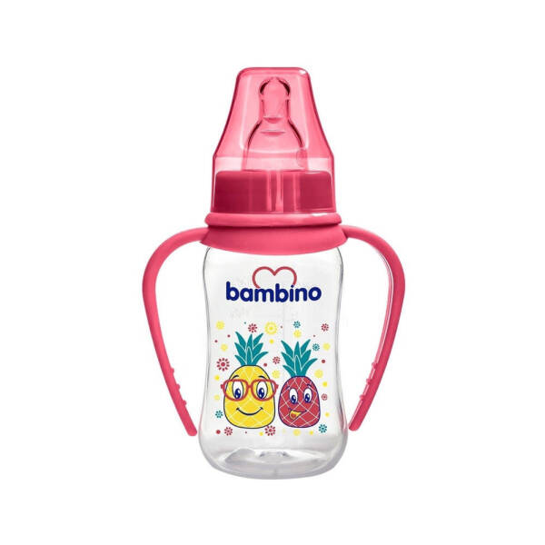 Bambino Natural PP Kulplu Biberon 150ml Yavaş Akış - 1