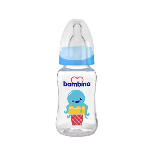 Bambino PP Biberon 150ml 0+ Ay - Mavi - Ahtapot - 1