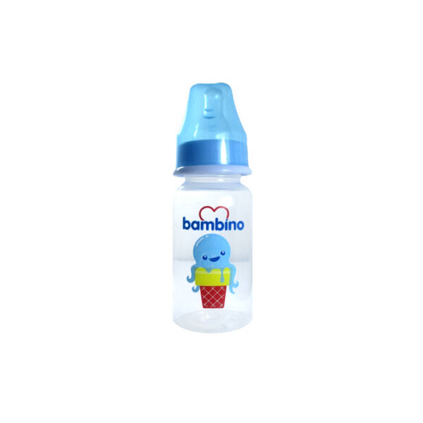 Bambino Standart PP Biberon 150ml 0+ Ay - Mavi - Ahtapot Desenli - 1