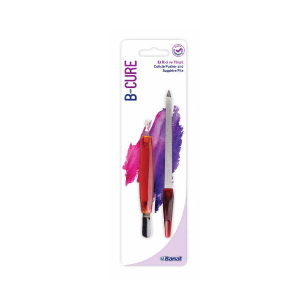 Banat B-Cure Cuticle Pusher and Sapphire File - 1