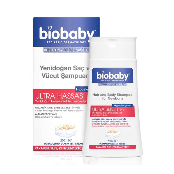 Biobaby Yenidoğan Saç ve Vücut Şampuanı 200ml - 1