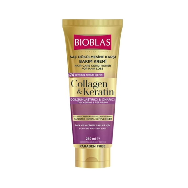 Bioblas Collagen and Keratin Saç Dökülmesine Karşı Bakım Kremi 250ml - 1