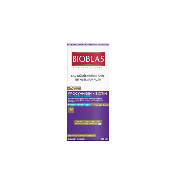Bioblas Saç Dökülmesi ve Kepeğe Karşı Bitkisel Şampuan 360ml Procyanidin Biotin - 1