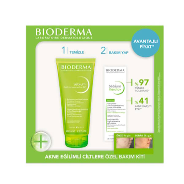 Bioderma Akne Eğilimli Ciltlere Özel Bakım Kiti - 1