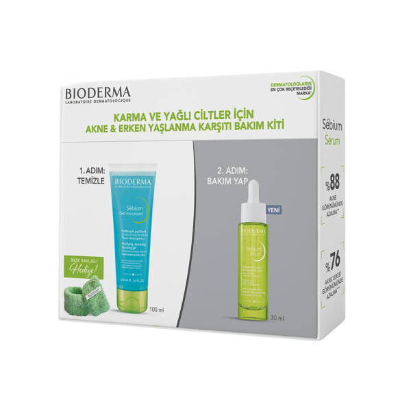 Bioderma Karma ve Yağlı Ciltler İçin Bakım Kiti - 1