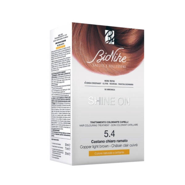 BioNike Shine On Saç Boyama Kiti No:5.4 Açık Bakır Kahverengi - 1