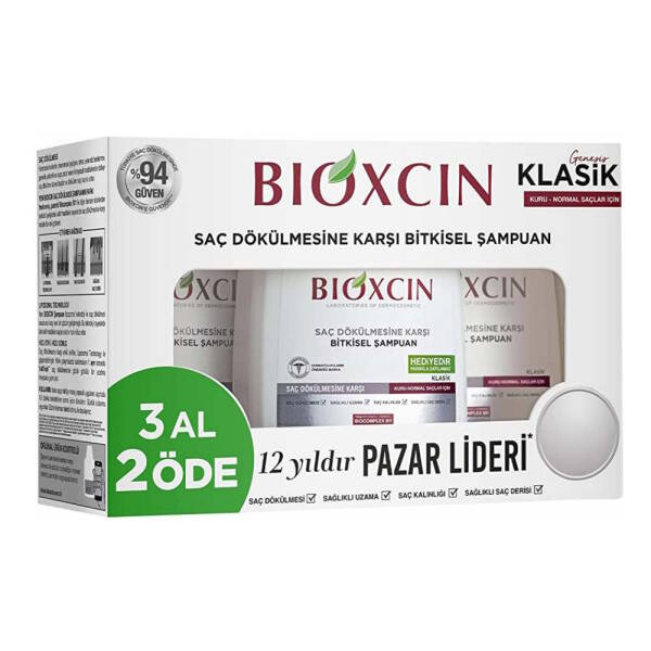 Bioxcin Klasik Kuru ve Normal Şampuan 3x300ml - 1