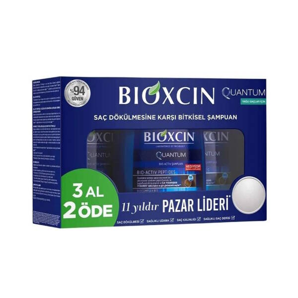 Bioxcin Quantum Şampuan Oily 3x300ml - 1