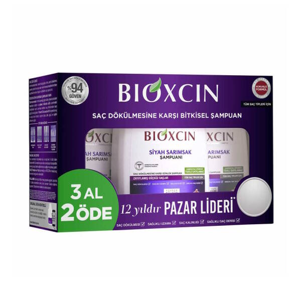 Bioxcin Siyah Sarımsak Şampuanı 3x300ml Set - 1