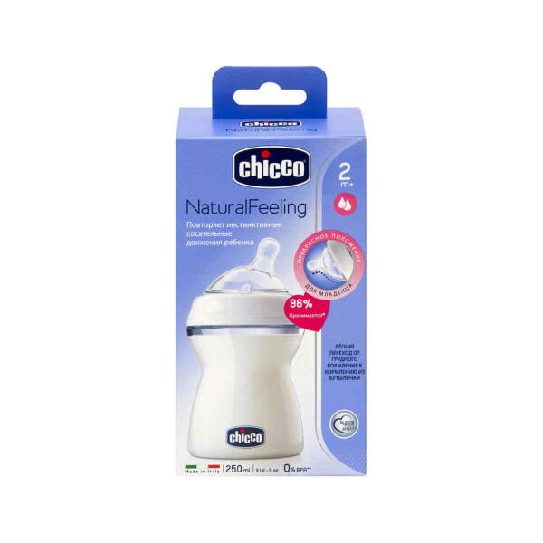 Chicco Natural Feeling Biberon 250ml 2 Ay+ - 1