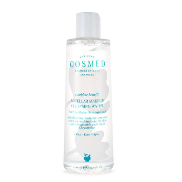 Cosmed Complete Benefit Karma ve Yağlı Ciltler İçin Makyaj Temizleme Suyu 400ml - 1