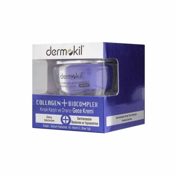 Dermokil Collagen+Biocomplex Kırışık Karşıtı Gece Kremi SPF30 50ml - 1