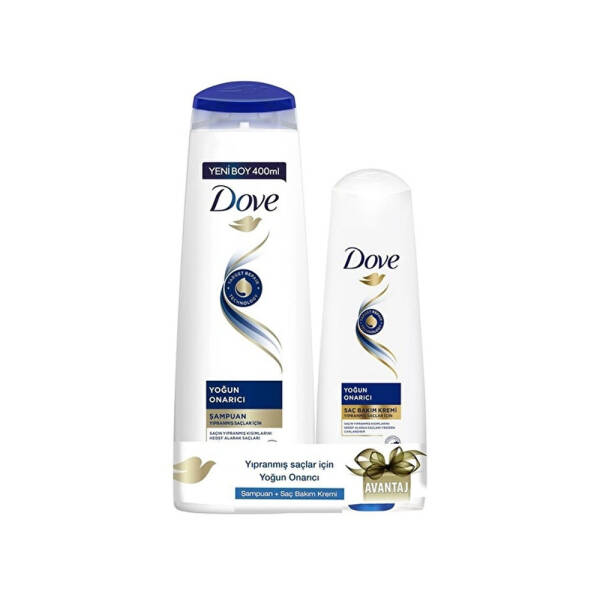Dove Yoğun Onarıcı Şampuan 400ml + Yoğun Onarıcı Saç Bakım Kremi 200ml - 1