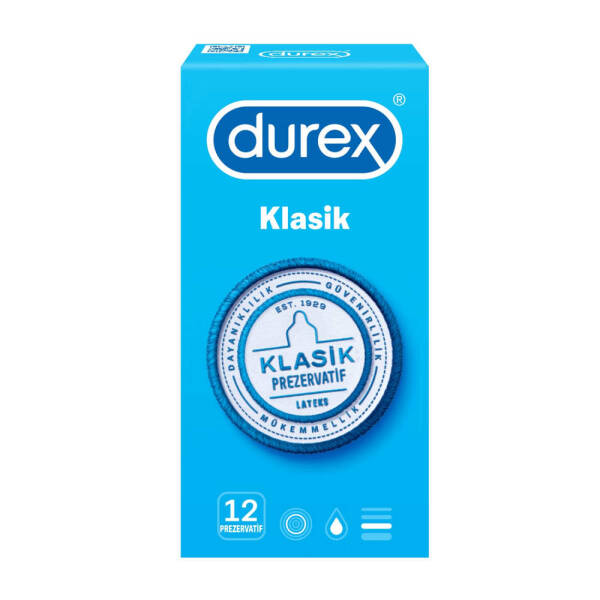 Durex Klasik Prezervatif 12 Adet - 1