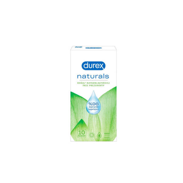 Durex Naturals Kayganlaştırıcılı İnce Prezervatif 10 Adet - 1