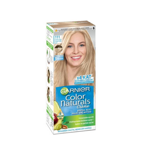 Garnier Color Naturals Besleyici Kalıcı Saç Boyası 111 Ekstra Açık Doğal Küllü Sarı - 1