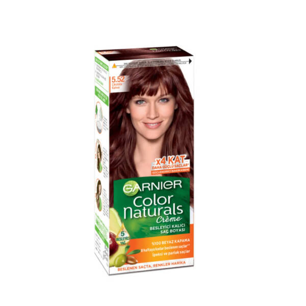 Garnier Color Naturals Besleyici Kalıcı Saç Boyası 5.52 Çikolata Kahve - 1