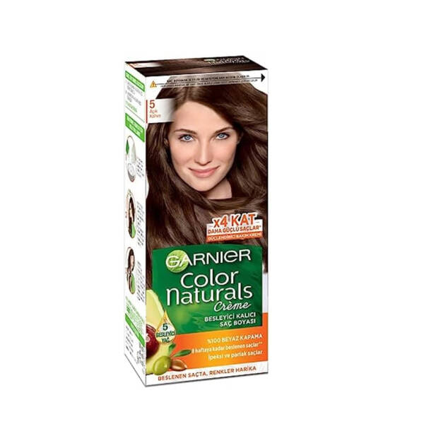 Garnier Color Naturals Besleyici Kalıcı Saç Boyası 5 Açık Kahve - 1