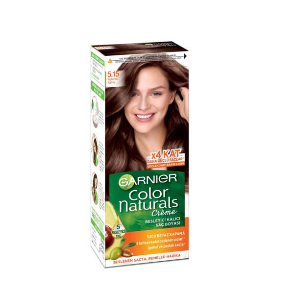Garnier Color Naturals Besleyici Kalıcı Saç Boyası 5.15 Kışkırtıcı Kahve - 1
