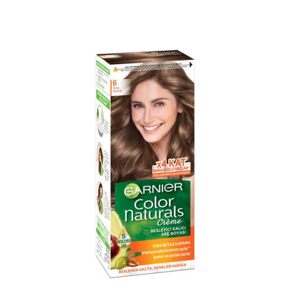 Garnier Color Naturals Besleyici Kalıcı Saç Boyası 6 Koyu Kumral - 1