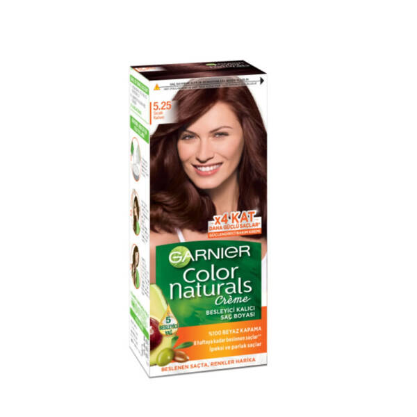 Garnier Color Naturals Besleyici Kalıcı Saç Boyası 5.25 Sıcak Kahve - 1