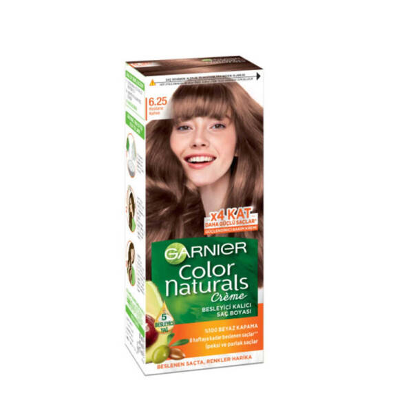Garnier Color Naturals Besleyici Kalıcı Saç Boyası 6.25 Kestane Kahve - 1
