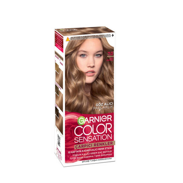 Garnier Color Sensation Çarpıcı Renkler Saç Boyası 7.0 Bal Kumral - 1