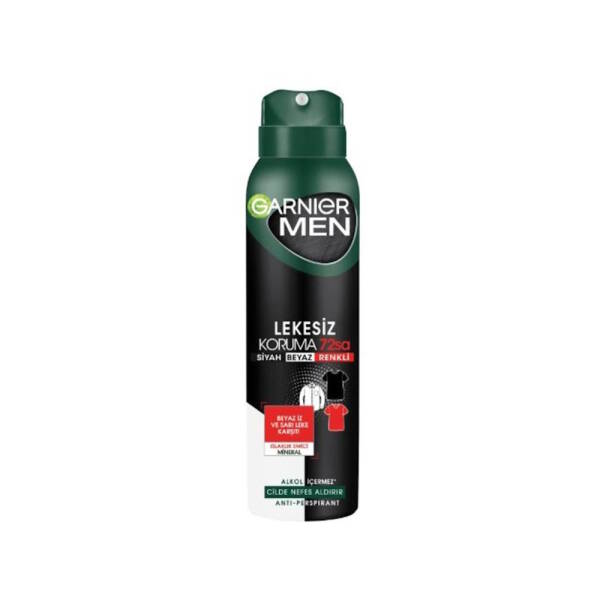 Garnier Men Lekesiz Koruma 72sa Siyah Beyaz Renkli Lekesiz Koruma Deodorant 150ml - 1