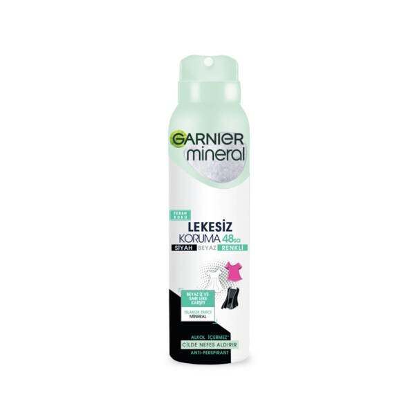 Garnier Mineral Lekesiz Koruma 48sa Siyah Beyaz Renkli Ferah Koku Deodorant 150ml - 1