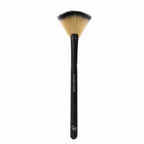 Golden Rose Fan Brush - 1