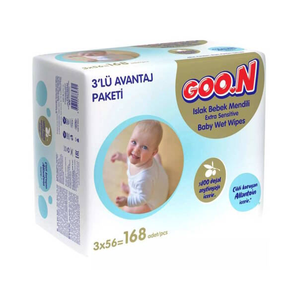 Goo.N Extra Sensitive Islak Bebek Mendili 3x56 Adet - 1