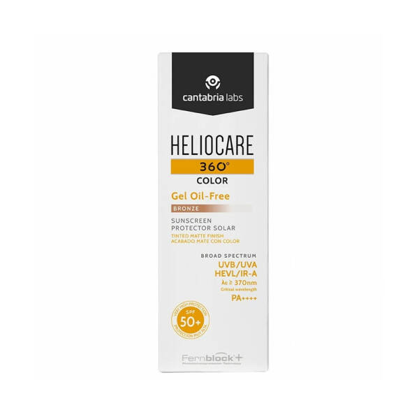 Heliocare 360 Color Gel Oil-Free Renkli Güneş Koruyucu SPF50+ 50ml Bronze - 1