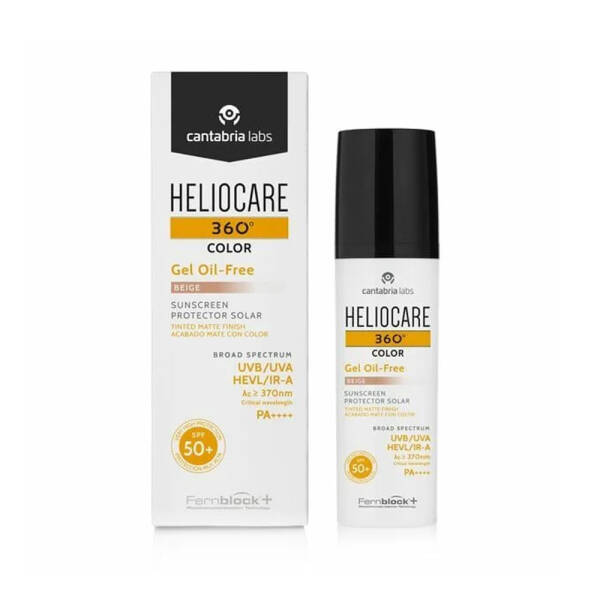 Heliocare 360 Color Gel Oil-Free Renkli Güneş Koruyucu SPF50+ 50ml Beige - 1