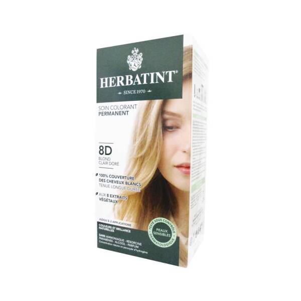 Herbatint Saç Boyası 8D Blond Clair Dore - Light Golden Blonde - 1