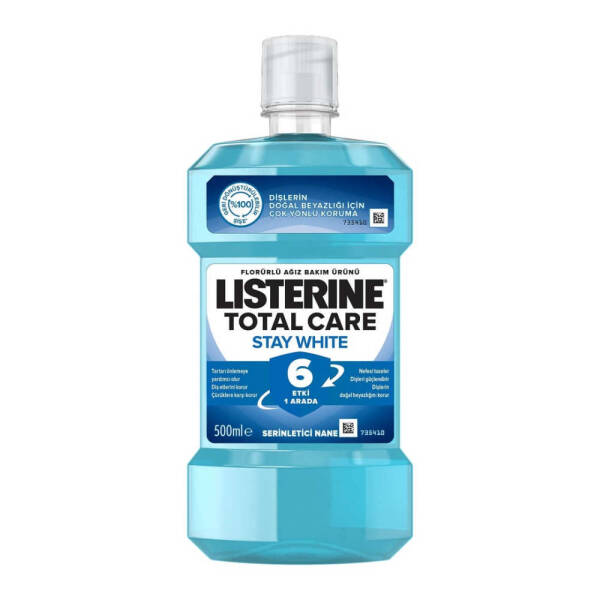 Listerine Total Care Stay White 500ml Serinletici Nane - 1