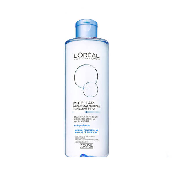 Loreal Paris Micellar Kusursuz Makyaj Temizleme Suyu Normalden Karmaya Hassas Ciltler İçin 400ml - 1