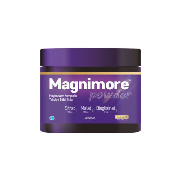 Magnimore Powder Karamel Aromalı Magnezyum Kompleks Takviye Edici Gıda 118g (60 Servis) - 1