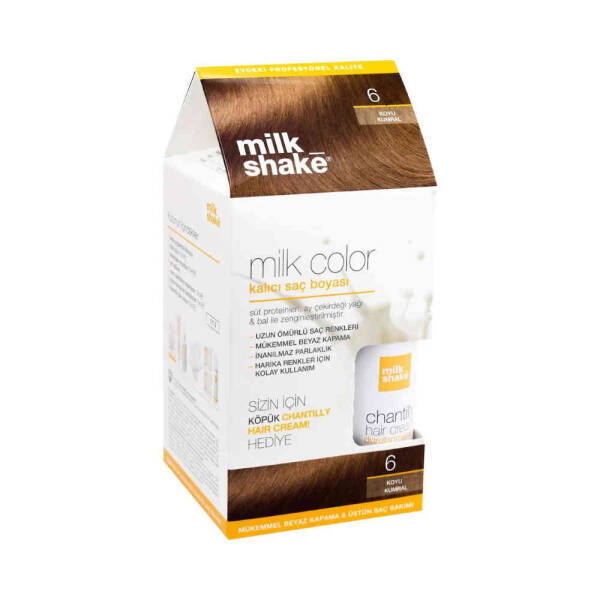 Milk Shake 6 Koyu Kumral + Hair Cream 50ml Set - 1