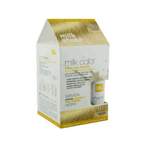 Milk Shake 900 Ultra Blond Açık Sarı + Hair Cream 50ml Set - 1