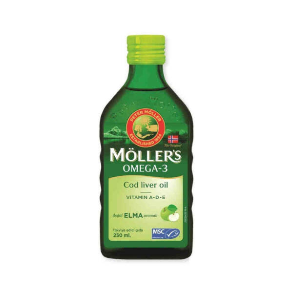 Möller's Omega 3 Cod Liver Oil Elma Aromalı 250ml - 1