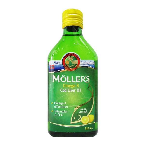 Möller's Omega 3 Cod Liver Oil Limon Aromalı 250ml - 1